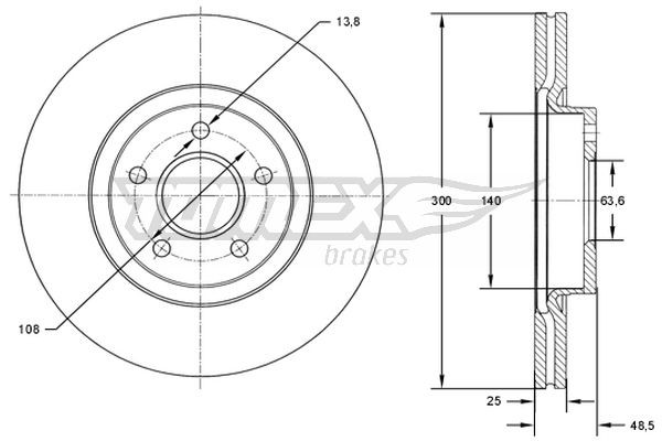 TOMEX Brakes Bremsscheibe